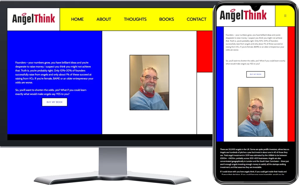 Websites that work for you - AngelThink website by Little Nerd Web Design