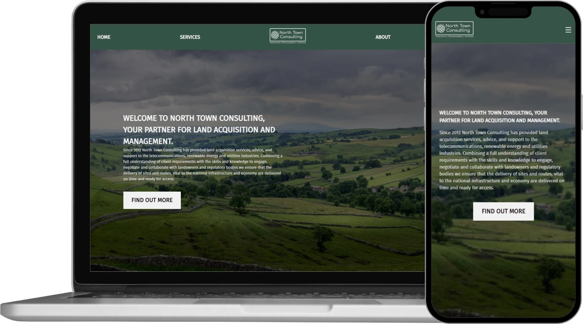 Simon Hawksley - North Town Consulting - website screenshots - Little Nerd Web Design