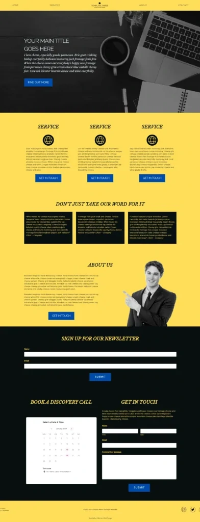 Template 3 - full length screenshot - Little Nerd Web Design